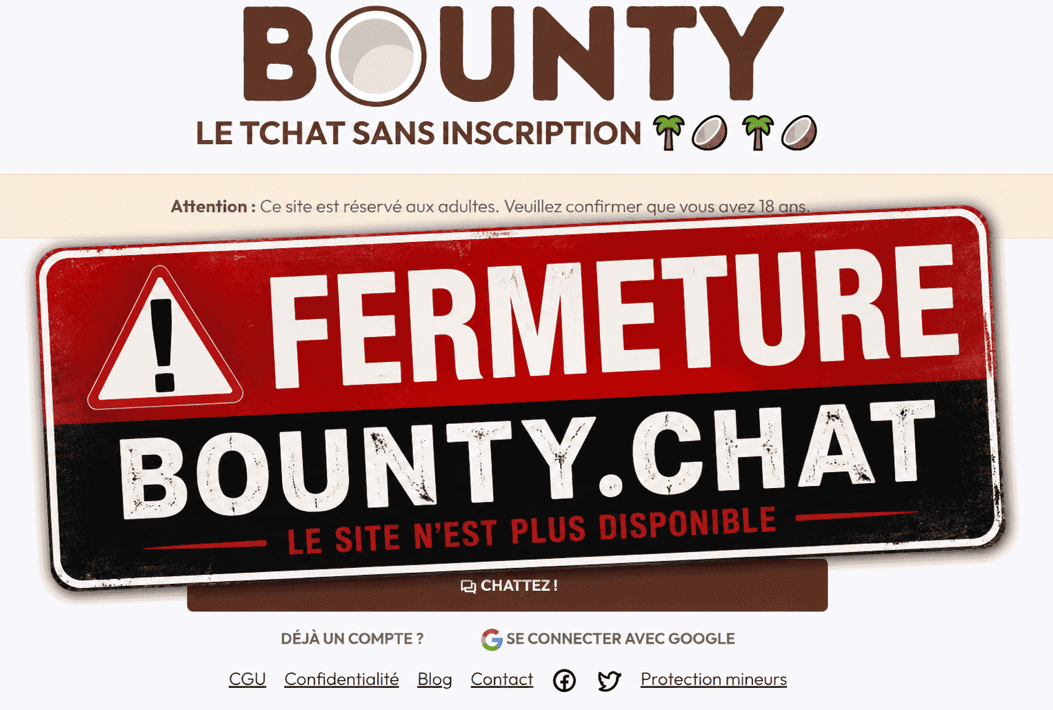 Bounty.chat fermeture 